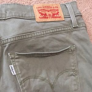 Olive Green Levi Skinny Jeans